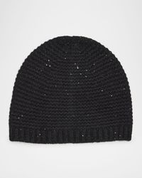Cashmere Blend Sequin Beanie