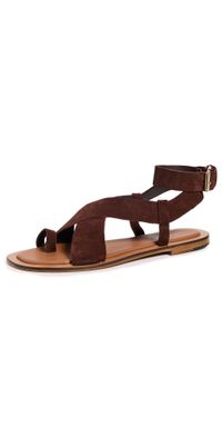 Mansur Gavriel Ankle Strap Sandals Chocolate 38