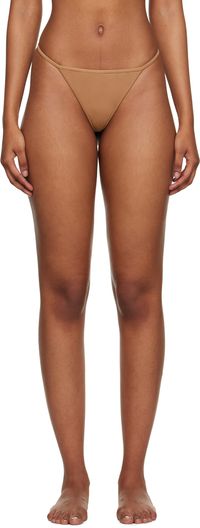 GUESS USA Tan Metal Triangle Thong