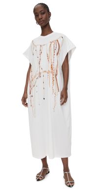 MM6 Maison Margiela Pearl Jersey Dress Pearls Print S