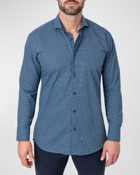 Men's Einstein Tonal Triangles Sport Shirt