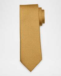 Men's Tonal Lattice-Print Tie