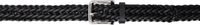 Anderson's Black Narrow Woven Leather Casual Belt