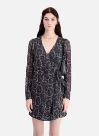 The Kooples - Robe courte portefeuille imprimée - Taille 4 - Noir