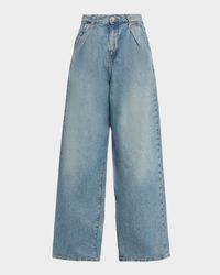 Linda Mid-Rise Pleated Jeans