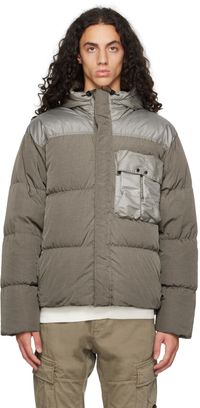C.P. Company Blouson gris en Eco-Chrome R rembourré en duvet