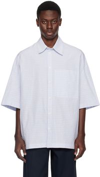 Bottega Veneta Chemise bleue à carreaux