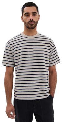 ASHER Noah Stripe Tee Stone S