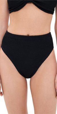 Hunza G High Waist Bikini Bottoms Black One Size