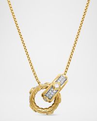 10mm Full Pave Mod Renaissance Pendant Necklace with Diamonds and Gold