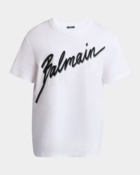 Men's Flocked Script T-Shirt