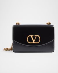 Vain Flap Leather Chain Shoulder Bag