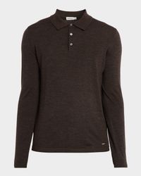 Men's Reynolds Wool Long-Sleeve Polo Shirt
