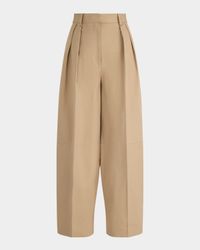 Dash Pleated Wide-Leg Ankle Pants