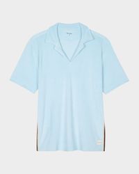Men's Toweling Johnny Collar Polo Shirt