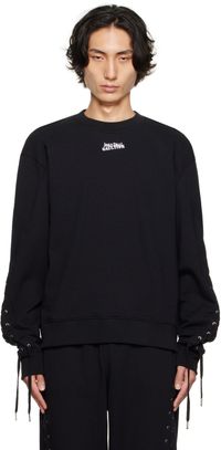 Jean Paul Gaultier Black 'The Lace-Up JPG' Sweatshirt
