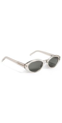 Saint Laurent Round Sunglasses Beige/Grey One Size