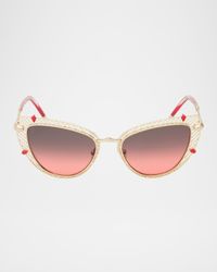 Miss Z Metal Cat-Eye Sunglasses