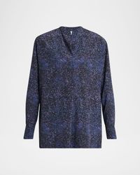 Sima Mosaic Stretch Silk Top