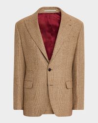 Men's Prince of Wales Single-Breasted Sport Coat