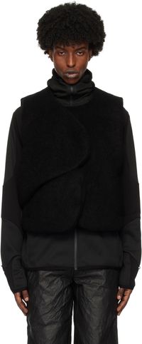 HELIOT EMIL Black Obelis Mohair Down Vest