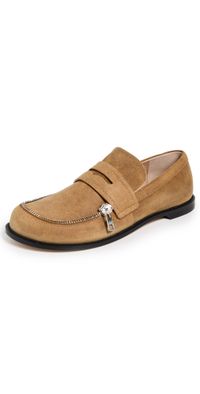 JW Anderson Biker Moccasins Tan 44