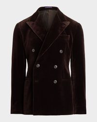 Men's Kent Hand-Tailored Velvet Double-Breasted Dinner Jacket