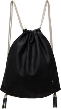 Rick Owens Sac à dos noir à cordons coulissants - Hollywood