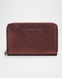 Jet Set Small Metallic Faux Leather Wallet