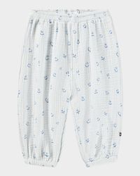 Boy's Serene Printed Organic Cotton Pants, Size 6M-4