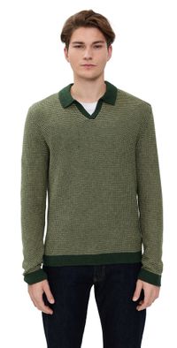 Marine Layer Liam Sweater Polo Barbour/Sable M