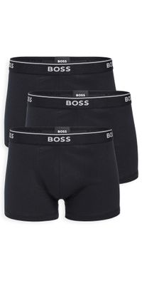 BOSS Classic Cotton 3 Pack Trunks Black S
