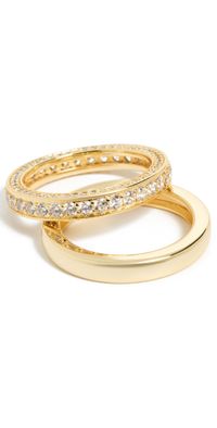 SHASHI Vroom Ring Set in Gold Gold 7