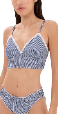 Polo Ralph Lauren Bustier White Cloud/Beacon Blue S