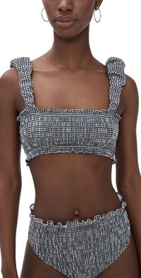 Sea Neci Gingham Bikini Top Multi XL