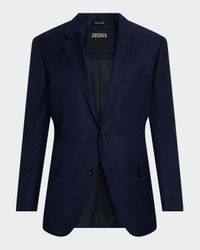 Men's Solid Wool Blazer