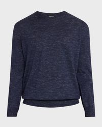 Men's Cashmere, Silk and Linen Crewneck Sweater