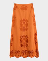Poppy Embroidered Maxi Skirt