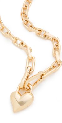 Jenny Bird Padlock Heart Pendant Necklace High Polish Gold One Size