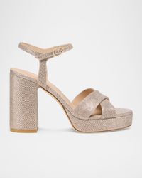 Dayna Metallic Crisscross Platform Sandals