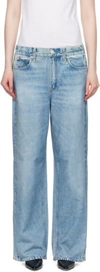 rag & bone Blue Miramar Wide-Leg Sweatpants