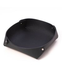 Men's Round Leather Valet Tray