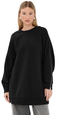 HALFBOY Zip Over Crew Neck Black XS