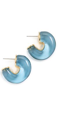 Lele Sadoughi Chunky Hoop Earrings December Turquoise One Size