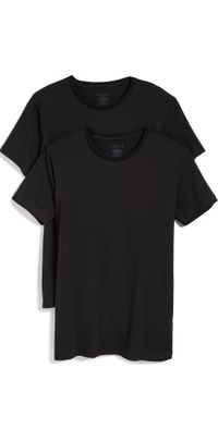 Falke 2-Pack Cotton Crew Neck Tee Black S