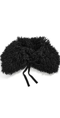 Apparis Eliza Shearling Collar Noir One Size