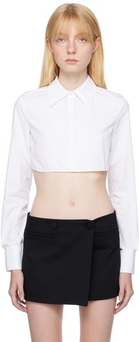 Valentino Chemise écourtée blanche en popeline