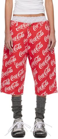ERL Red Printed Shorts