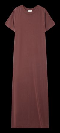 Grace Et Mila - Robe longue manches courtes - Taille L - Marron