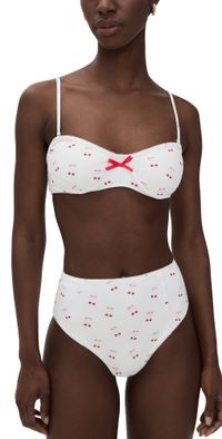 LoveShackFancy Zofia Bikini Set Veranda Red XL